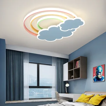 Детские светильники Rainbow Cloud, люстра для детской комнаты, светодиодная подсветка для детской комнаты, детской спальни
