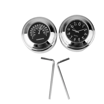 Набор часов с циферблатом на руле 7/8 дюйма и термометром температуры 1 дюйм для