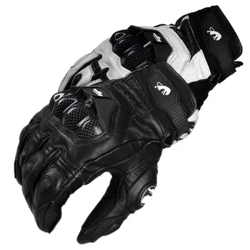Мотоциклетные перчатки Furygan AFS 6 Short Knight из углеродного волокна, перчатки для защиты от падения, Кожаные Носимые Дышащие Перчатки для верховой езды