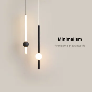 Прикроватная люстра Современный минимализм 2023 Новый Креативный светильник Роскошная светодиодная лампа с длинной проволокой на одной головке для спальни с небольшим декором