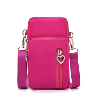 Новые нейлоновые кошельки для женщин на молнии в виде сердца большой емкости Роскошные дизайнерские сумки Женские сумки для телефонов Bolsas