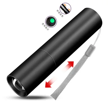 Светодиодный мини-фонарик, подарки оптом, встроенная литиевая батарея, перезаряжаемый портативный USB-фонарик с сильным светом дальнего действия