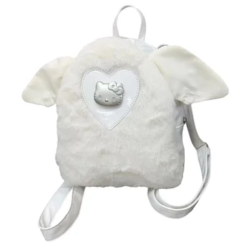 Рюкзак Kawaii Hello Kitty, сумка через плечо из аниме Sanrio, мультяшная переносная плюшевая сумка через плечо, подарок на День рождения