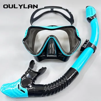 Oulylan Профессиональная маска для подводного плавания с маской и трубками, очки для подводного плавания, набор дыхательных трубок, маска для подводного плавания, Плавание