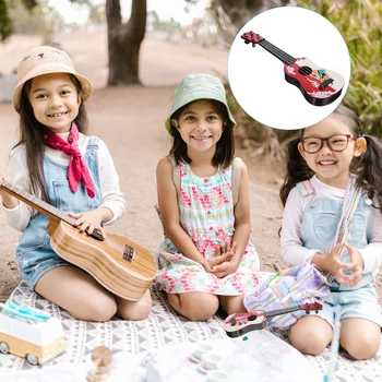 Пластиковые игрушки Имитация Гавайской гитары Модель гитары Мини Игрушка ABS Инструмент Детский