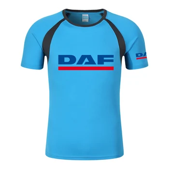 Логотип грузовика DAF 2023, мужская летняя новая восьмицветная футболка с коротким рукавом, удобная и повседневная дышащая футболка