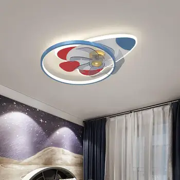 Скандинавская детская комната, немой встроенный вентилятор, спальня, кабинет, комната мальчика, новый потолочный вентилятор в самолете, светильник для домашней вентиляции.