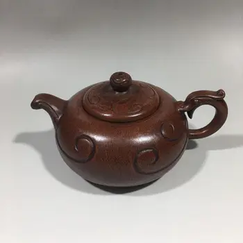 Разная коллекция Антикварные поделки Старое Дно желоба Зеленый Фиолетовый глиняный чайник Чайный набор Chen Mingyuan
